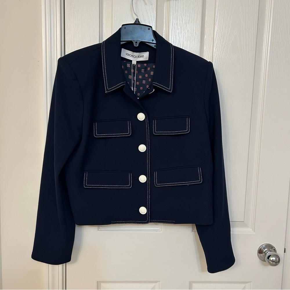 Veronica Beard Constantine Jacket in Navy Size 16 - Picture 7 of 12